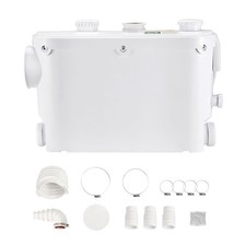 Macerator Pump, 500W, 29 GPM Flow, 26 ft/8 m Head, Macerator Wall-Hung Toilet Pu