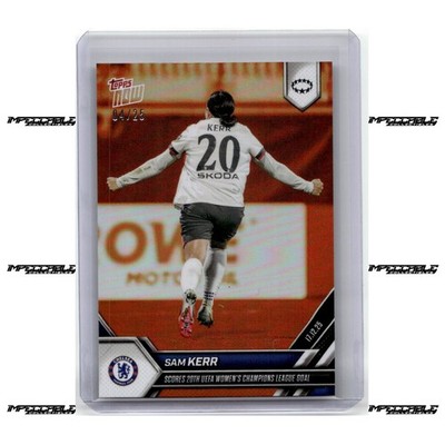 2025-26 Topps Now UWCL - Orange #16 Sam Kerr /25 20th UWCL Goal