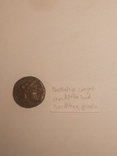 Thessalian League (196-146 BC) AE Bronze unit Apollo And Athena