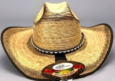 Palm Leaf Western Cowboy Hat   Handcrafted in Mexico   Vaquero Straw   Wide Brim