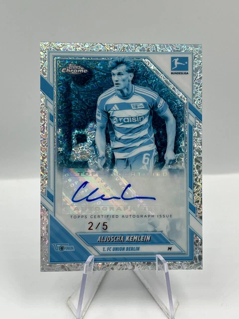 Topps Chrome BuLi 25/26 Aljoscha Kemlein Union FrozenFractor Auto 2/5  #BA-AKE