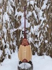 Traditional Kazakh Dombra | Gift Set w/ Case + Accessories | Handcrafted