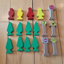 Wooden Train Signs People Trees Thomas Train Brio Compatible