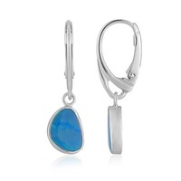 Cavill Silberohrringe 3,5Ct Blue Opal Tropfen 925 Sterling Damen Echtschmuck