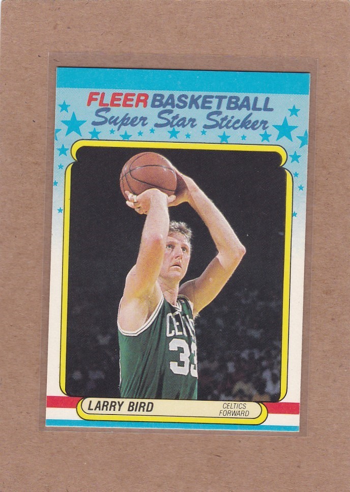 1988-89 FLEER BASKETBALL STICKER LARRY BIRD #2 CELTICS NMMT *A40242