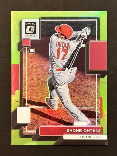 2022 Panini Donruss Optic Baseball - Shohei Ohtani #141 Lime Green Prizm
