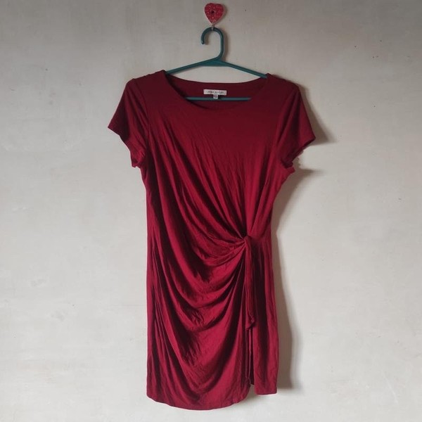 Women Laura Ashley Dress Red Viscose 38 / M / 46