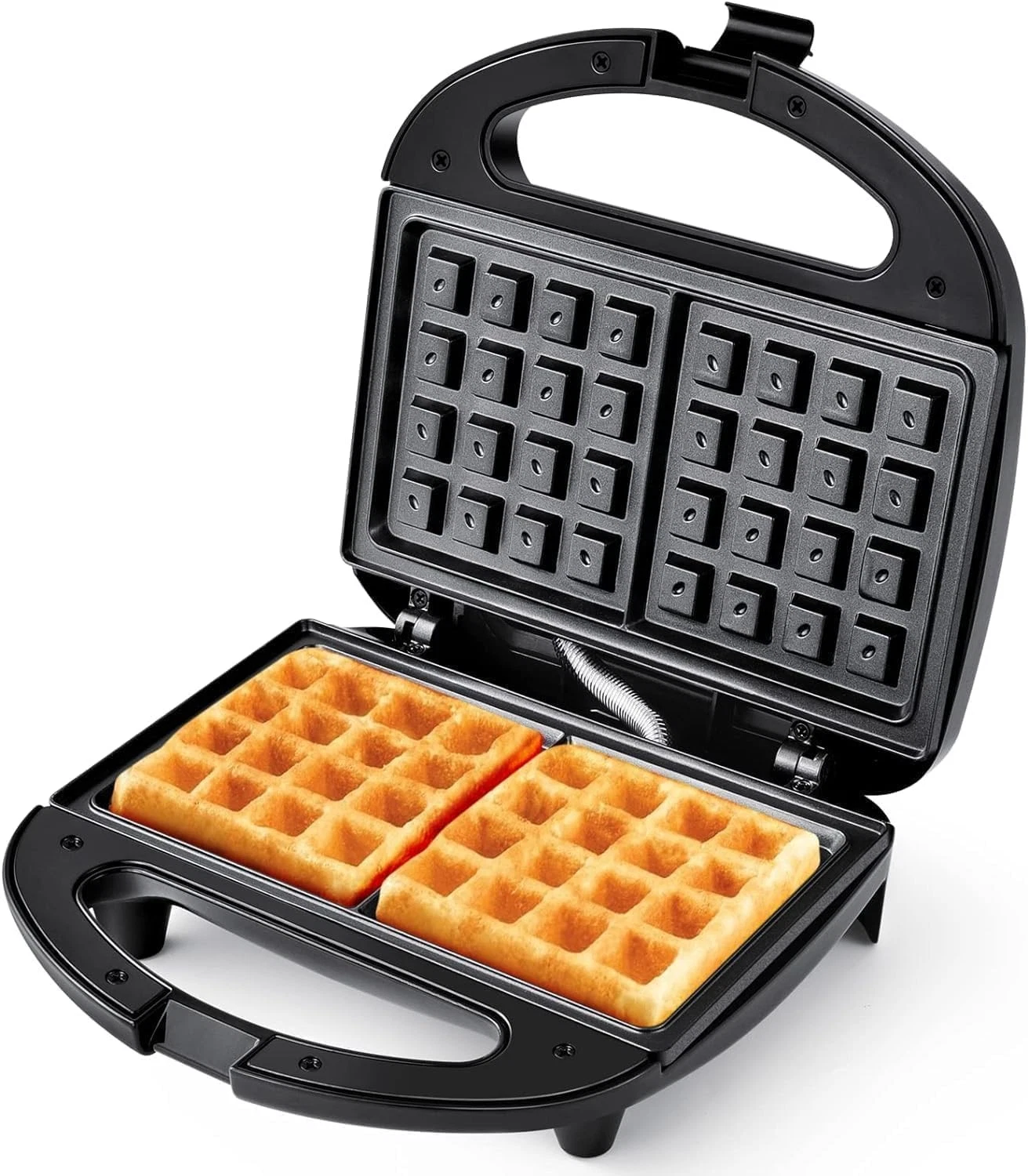 YASHE Waffle Maker, 750W Electric NonStick Waffle Iron Machine, Dual Belgian ...
