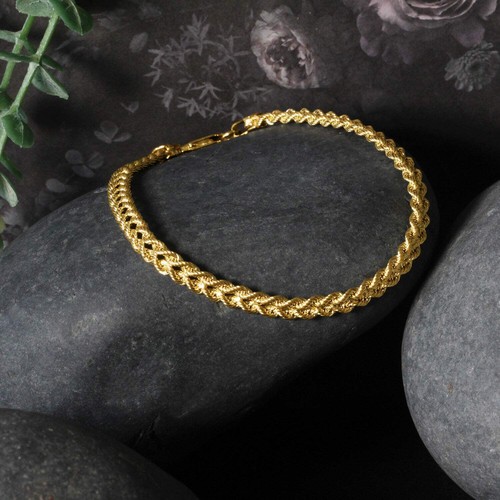 Double Rope Chain Bracelet in 10k Yellow Gold (2.10 mm) - Picture 2 of 8