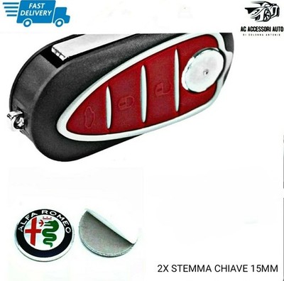 X2 LOGO STEMMA Fregio Chiave Telecomando Alfa Romeo - Foto 2