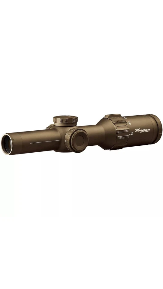 Mira telescópica Sig Sauer TANGO6T 1-6x24 mm 30 mm FFP DWLR6 Illum 0,2 MRAD, FDE - SOT61239 Foto 3 de 4