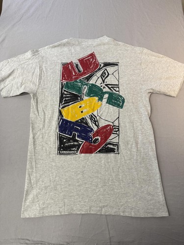 Umbro Soccer T-shirt Soccer Ball Crayon Art 90s Tee - M