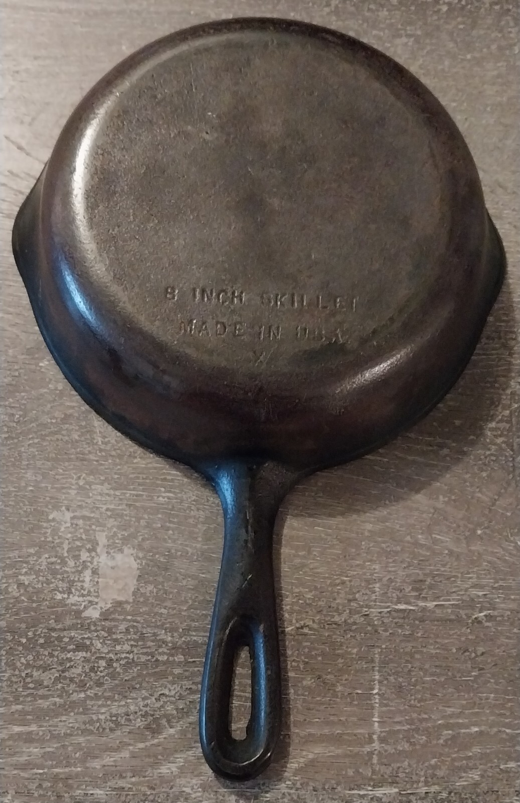 Vintage Cast Iron Skillet Marked 8 Inch Skillet Made In USA X, 5 On