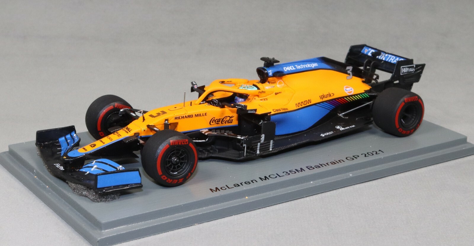 Spark McLaren MCL35M Bahrain Grand Prix 2021 Daniel Ricciardo S7670 1/43 NEW