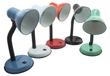 Lampada Scrivania Colorata Attacco E27 Luce Tavolo Orientabile Corpo Flessibile