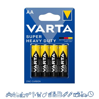 100 x Varta - AA Mignon Superlife (Super Heavy Duty) AA Mignon R6 1,5V Batterie