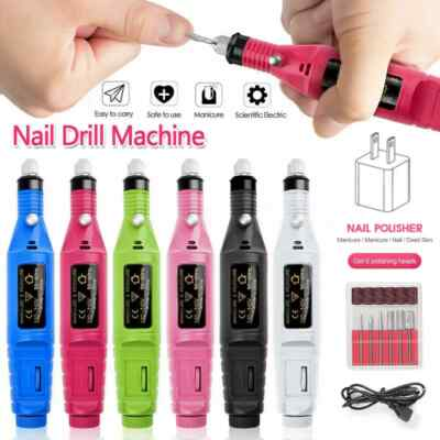 #ad #ad Electric DRILL NAIL File Acrylic 💅🏼🦶🏻Manicure Pedicure Portable Machine Kit $8.90
