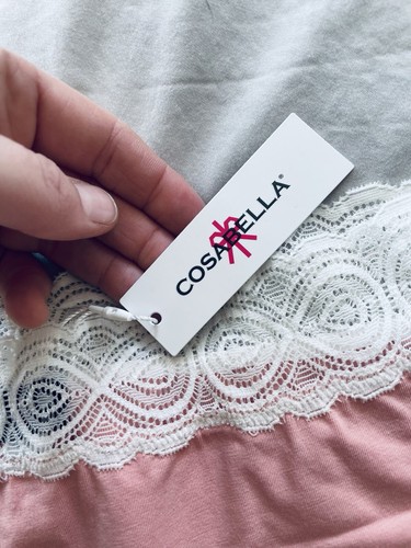 NWT Cosabella Satement Boyshort Panty M Medium Lover Pink Lace NEW - Picture 2 of 4