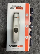 NEW! CONNAIR MAN Rechargeable Cordless All-In-1 Hair Beard Trimmer Detail Shaver
