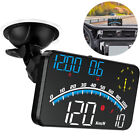 5" Universal Digital Speedometer Gps Car Hud Head Up Display Mph Overspeed Alarm