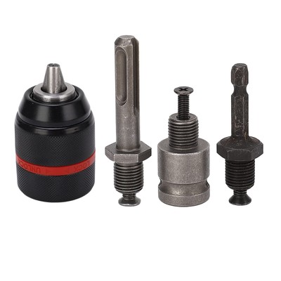2 13mm Keyless Hand Drill Chuck Adapter for Screwdriver to Drill Converter Co...