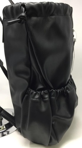 French Connection Black Dane Drawstring Luggage Backpack Unisex FCUK341 SD - Picture 3 of 7