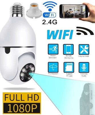 Wireless Security 360° 1080P IP E27 Light Bulb Camera Wi-Fi IR Night Smart Home