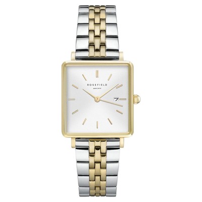 Rosefield Women's Watch Boxy Duotone QVSGD-Q013 Stainless Steel Bicolor