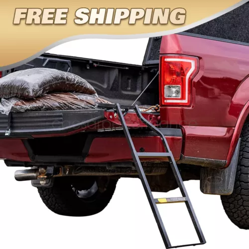 Fits Pickup Truck Rear Bed Heavy Duty Foldable Tailgate Ladder Step Universal