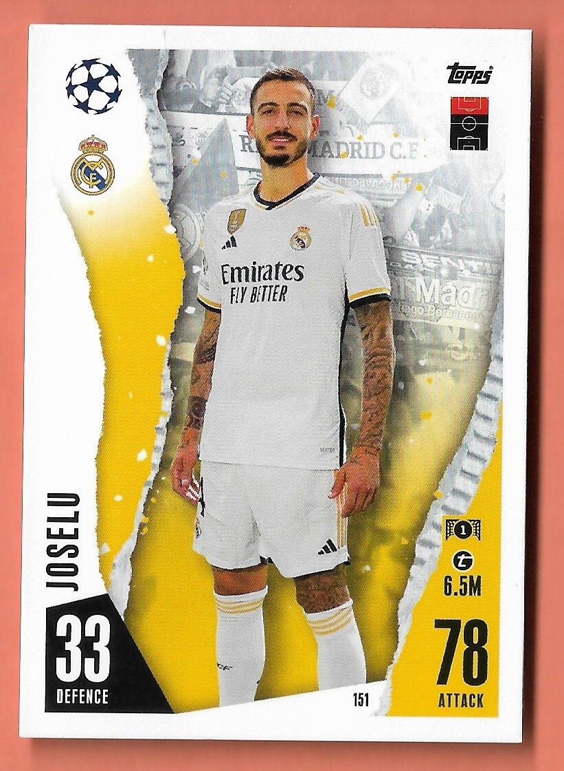 Topps Match Attax 2023-2024 CARD N.151 Joselu Real Madrid CF Base 