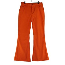 Womens Corduroy Bell Bottoms Orange Size XL 100 Polyester Bootcut