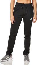 adidas womens Warm-up Tricot Regular 3-stripes Track Pants Black, Size L
