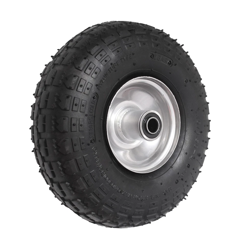 PRODUCT PRO 25cm Pneumatic Wheel 4.10/3.50-4 16mm Bore 45mm Offset Sack Barrow Trolley Truck