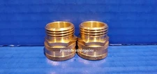 Brass Garden Hose Swivel Connector 3/4" Female GHT X 3/4" Male GHT 2 Pack