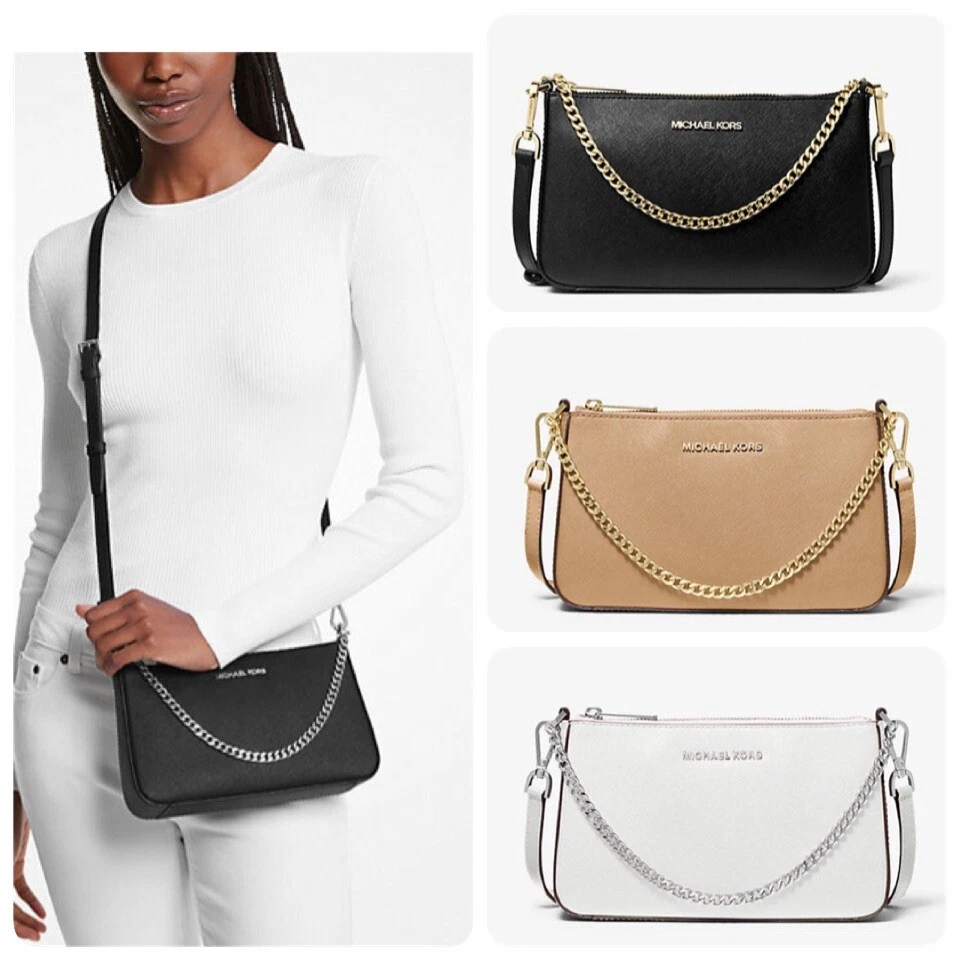 Michael Kors Jet Set Chain Medium Saffiano Leather Crossbody Bag