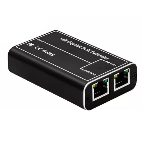 1PC New 1 in 2 Out POE Extender 1000mbps IEEE802.3af/at Home Networking Part - Photo 3/17