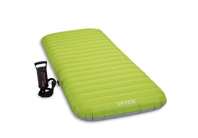 Intex Dura-Beam Roll 'n Go Air Mattress Cot Size w/ Hand Pump - NEW
