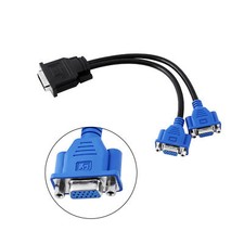 Video Card DMS-59 To Two Dual VGA Splitter Cable Y Splitter Adapter Connector