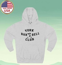 York Barbell Club Men's Grey Size S to 3XL
