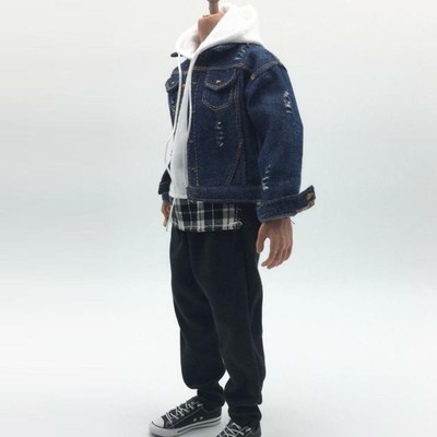 MagiDeal 1//6 Scale Cowboy Jacket Sweatpants Hoodie Top for 12/'/' Male