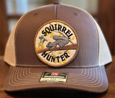 Squirrel Hunter Custom Patch on a Richardson 112 Trucker Snapback Hat!  Nice!