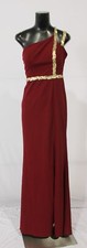 Shein Women's One Strap Sleeveless Asymmetrical Dress EG7 Burgundy Small