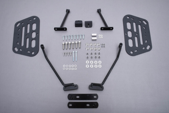 Porte-valise latérale noir en acier pour moto YAMAHA MT-07 2021-2022