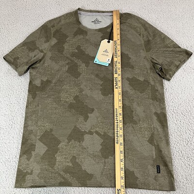 prAna Men's Small Prospect Heights Graphic SS Shirt Green Rye