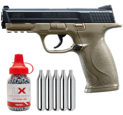 Umarex  S&W M&P 40 .177 Cal BB Air Pistol with 1500x BBs and 5x CO2 Tanks Bundle