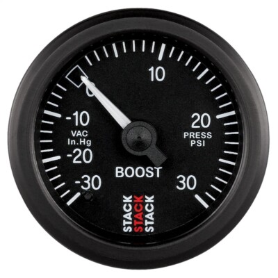 Autometer 52mm Stack Instruments -30INHG to +30PSI Mechanical Boost Gauge -