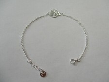 Sterling silver bracelet solid 925 silver adjustable 6.5 to 7 inches F1