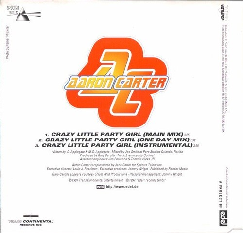 Aaron Carter - Crazy Little Party Girl [Maxi-CD] 1997, sehr gut (0607) - Bild 3 von 5