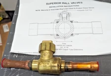 586WA-8ST (12BV) - Superior 1/2" ODS Refrigeration Ball Valve 700 PSIG [A10]