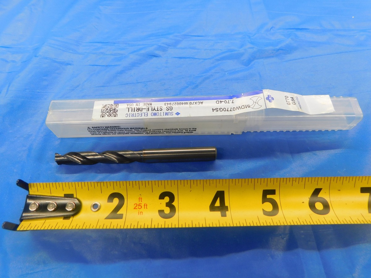 SUMITOMO 7.7MM CARBIDE TWIST DRILL BIT MDW0770GS4 5/16 SHANK 2